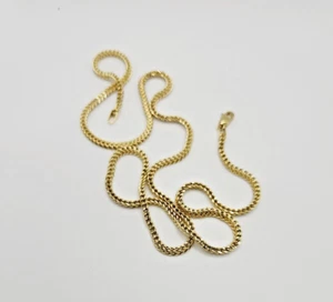 Cadena Franco de oro amarillo de 10 quilates hueca 22,0 pulgadas de largo x cierre de langosta de 2,61 mm - Imagen 1 de 7