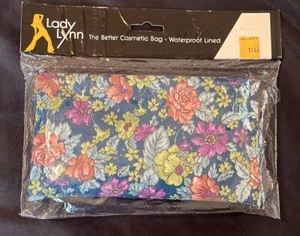 Bolso de Cosméticos Floral LADY LYNN Años 70 De Colección~Impermeable~NIP~Duray Co~NY~MCM~Viaje - Imagen 1 de 5