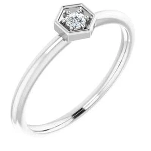 14K White Gold 2.5 Mm Round Forever One™ Lab-Grown Moissanite Ring - Picture 1 of 2