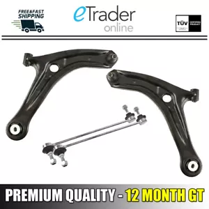 For FORD FIESTA MK7 FRONT WISHBONES ARMS PAIR 2008-2018 Inc Drop Links Link x 2 - Picture 1 of 2