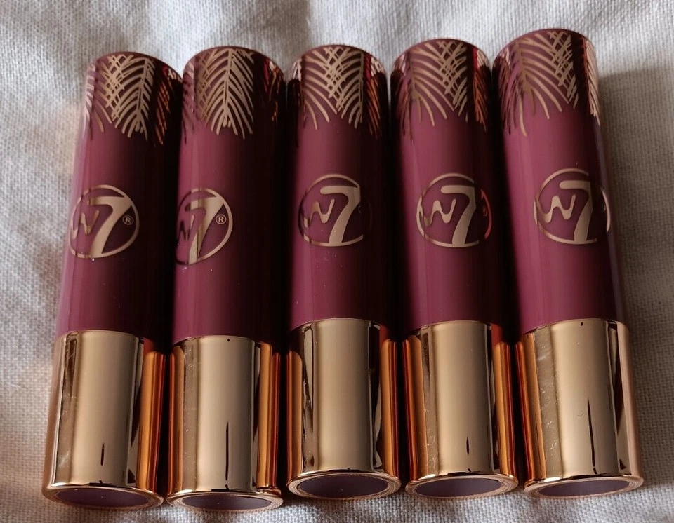 W7 Romantic Mauve Lip Gloss Lot Perfect Pout Gold Luxury .13 oz/4 g Cruelty Free - Image 1 of 3