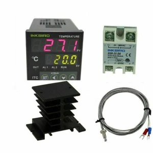 INKBIRD ITC100VH 220V PID Digital Temperature Controller + K Sensor Thermostat  - Foto 1 di 5