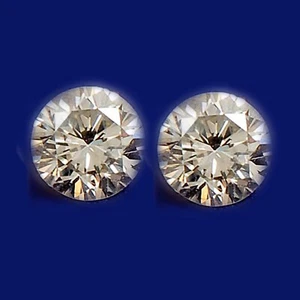 Round Shape 0.16Ct 100% Certified Natural Stunning White Loose Diamond Pair - Picture 1 of 1