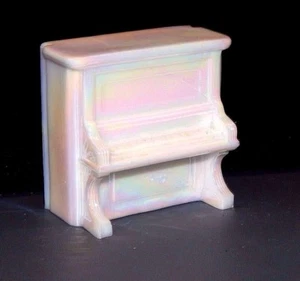 MILK WHITE CARNAVAL Piano Caramelo Contenedor Vidrio Niños Centavo Juguete Jugador Vertical - Imagen 1 de 9