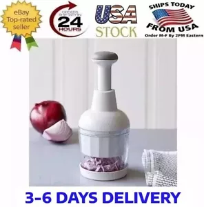 Pampered Chef Push Function Food Chopper - White- FREE SHIPPING FROM USA - Picture 1 of 3