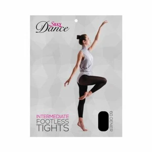 LADIES ADULT GIRL CHILD SILK FOOTLESS DANCE TIGHTS IN BLACK TAN THEATRICAL PINK - Picture 1 of 12