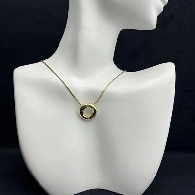 Colar de corrente de cobra aposentado assinado com palhetas redondo diamante ouro amarelo 14K 16"  - Imagem 1 de 4