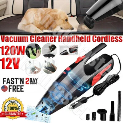 Mini Car Vacuum Cleaner Handheld Cordless Duster Wet&Dry Strong Suction Pet hair - Image 1 of 4