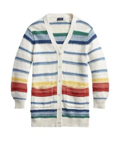 Polo Ralph Lauren Damen Baumwolle Strick Knopfleiste Cardigan Pullover gestreift L $ 398 - Bild 1 von 9
