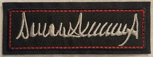 Patch brodé signature président Donald Trump fer sur écusson 45-47 patriotique - Photo 1/1