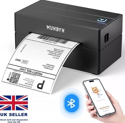 MUNBYN Shipping Label Printer Bluetooth Connection Thermal Labels 4x6 BRAND NEW - Image 1 of 4