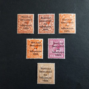 IRELAND 1922 / EFFIGY OF GIORGIO V°, SET OF 6 INTACT VALUES MNH** - Picture 1 of 2