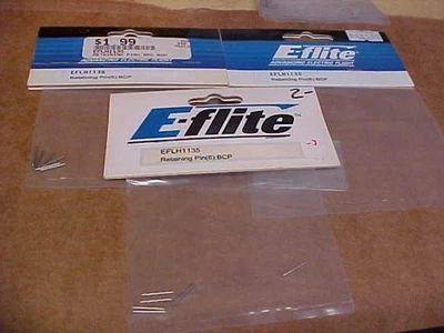 E-FLITE  EFLH1135 (3 PKGS) = RETAINING PIN (8)  : BCP (NEW) - Image 1 of 2