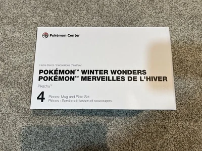 Pokemon Winter Wonders Taza Juego de 4 Piezas Dorado Metálico Pikachu 2020 NUEVO Foto 1 de 4