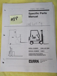 CLARK C365L  SPN PARTS MANUAL BOOK w/ CLARK  PART NUMBERS   USED  READ Listing - Bild 1 von 3