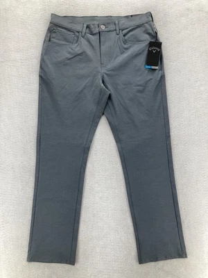 Callaway 高尔夫裤男式 32x30 深灰色 Heather 轻便 Opti-Dri 弹力 — 第 1/4 张图片