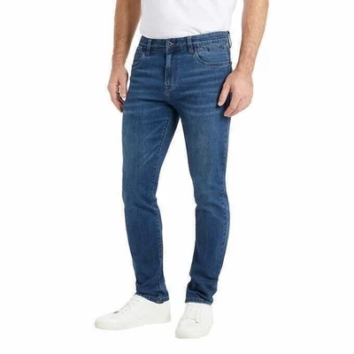 Kenneth Cole Men's Straight Fit 2Way Stretch Denim Jeans, BLUE Size 32 to 40 NWT - Image 1 of 4