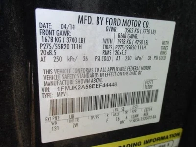 Seat Belt Front Bucket Seat Driver Retractor Fits 07-14 EXPEDITION 4359319 Foto 1 de 4