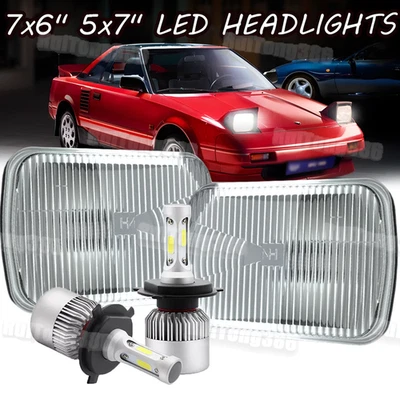 Faros LED de haz alto/bajo de 5x7"" para Toyota MR2 1985-1995 Corolla 1981-1992 Foto 1 de 4