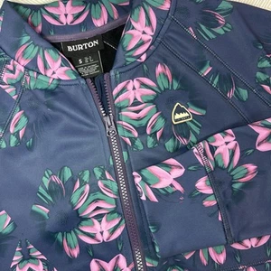 Burton Women's Small Crown Bonded Jacket Soft Shell Floral Full Zip DWR - Picture 1 of 8