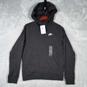 Nike Hoodie Womens XS Black DQ5415-010 Swoosh Pullover Funnel Neck Club Fleece - Picture 1 of 10