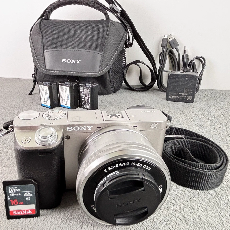 Sony Alpha A6000 24.3MP Digital Camera Kit with 16-50mm Lens !Shutter Count 4k! - Bild 1 von 4