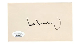Hank Greenberg Signed Autographed 3X5 Index Card Tigers Hall of Fame JSA CF45709 - Picture 1 of 2