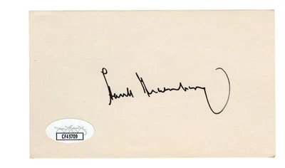 Hank Greenberg Signed Autographed 3X5 Index Card Tigers Hall of Fame JSA CF45709 - Image 1 of 2