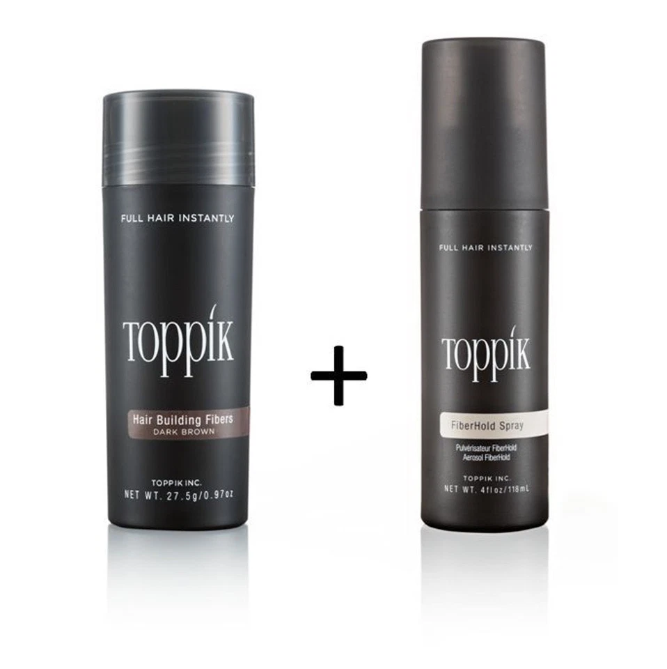 TOPPIK SET 27,5 g. Haarfasern + Fixier Spray 118ml. Haarverdichtung Streuhaar - Bild 1 von 4