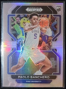 2022 Paolo Banchero Panini Prizm Draft Picks #52 Silver Rookie Card RC Duke - Picture 1 of 2