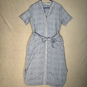 Soft Surroundings Block Party Midi Shirt Dress Women’s Size S Linen Cotton Blend - Picture 1 of 13