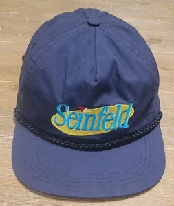 Vintage Rare Seinfeld TV Promo Hat Strapback Cap With Rope 1990s Navy Adjustable - Picture 1 of 5