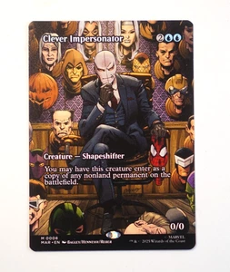 Spider-Man Magic the Gathering Clever Impersonator #0008 Mythic Showcase Card - Picture 1 of 2