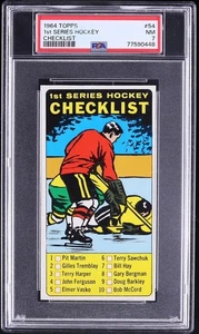 1964 Topps Hockey 1st Series CHECKLIST #54 PSA 7 - Picture 1 of 2