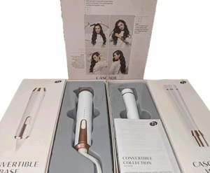 T3 Convertible Base Ceramic Curling Iron Cascading Waves Reverse Tapered Barrel - Picture 1 of 20