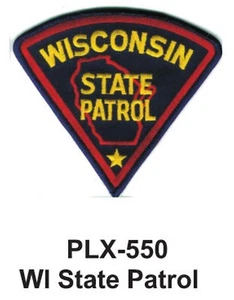 WI STATE PATROL (STATE POLICE) EMBROIDERED PATCHES 4" - Picture 1 of 1