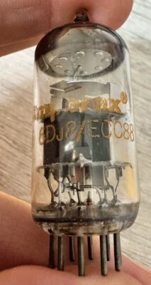 1 - Tubo de audio Amperex ECC88 6DJ8 ESPECIAL calidad marco rejilla lámina Getter Heerlan Foto 1 de 4