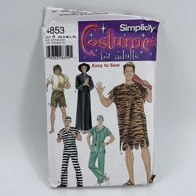 Uncut Simplicity Costumes 4853 XS-XL Men’s Priest Caveman Doctor Prisoner - Image 1 of 3