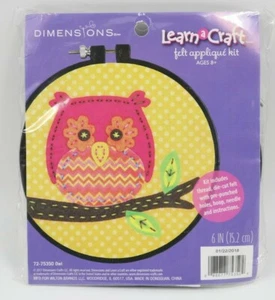 Dimensions Learn a Craft Owl Felt Applique Kit 6" NEW - Picture 1 of 2