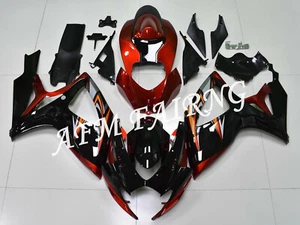 Black Orange ABS Injection Mold Bodywork Fairing Kit for GSXR600/750 2006 2007 - Picture 1 of 6