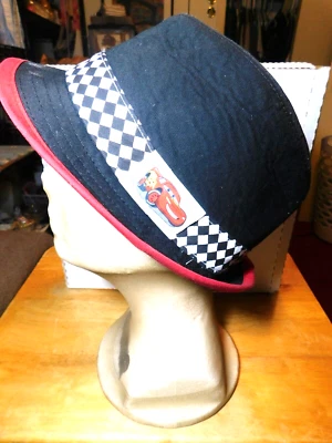 沃尔特·迪斯尼 ~ 皮克斯黑色、红色和白色 Mans 水桶帽收藏家! 罕见!! — 第 1/4 张图片