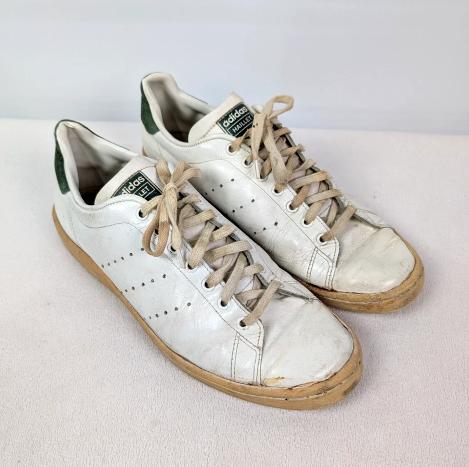 ADIDAS 1970s Robert Haillet Pre-Stan Smith France Vtg Tennis Shoe Sneaker Sz 8.5 - Image 1 of 4
