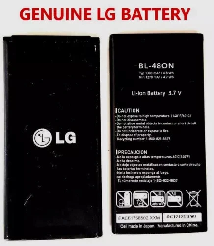 Batería Original EAC61758502 BL-48ON BL-480N 1300mAh Para LG AS695 MS695 Foto 1 de 1