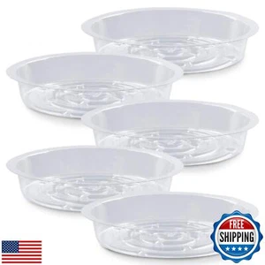 Plant Saucer,5 Pack Heavy Duty Plastic Plant Saucer Drip Trays Small Plant Pl - Picture 1 of 5