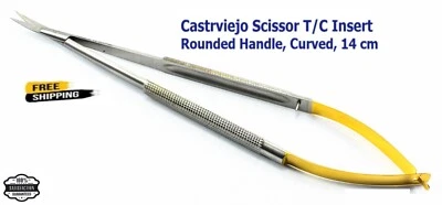 Surgical Dental Micro Scissors Curved TC 14 CM Dental Oral Surgery Instruments - Image 1 of 4
