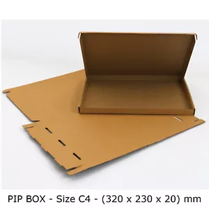 PIP C4 - 320x230x20 mm Box For ROYAL MAIL Bulky Item LARGE LETTER Postage Saver - Picture 1 of 1
