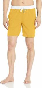 Russell Athletic Heritage Men's Swim Boardshorts, Gold Fusion, Small
