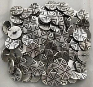 15mm 20mm Aged Antique Silver Ringed Metal Shank Button Buttons Craft Q242 Q242A - Picture 1 of 1