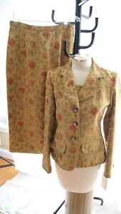 STUNNING LILY & TAYLOR BROCADE  SKIRT SUIT SIZE 4 NWT (SU200)