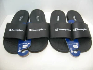 CHAMPION Black Croc Strap Shower Shoes Men Slide Sandals Size Men’s 13 NEW lot - Picture 1 of 8